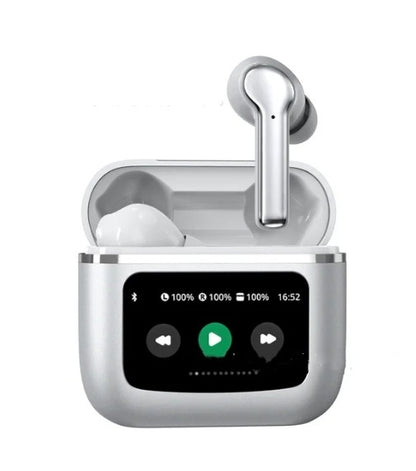 Just Arrived at Buy Center: Wireless Noise Reduction Touch Color Screen Bluetooth Headset Silver T68 PRO