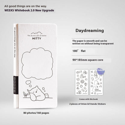 Buy Center Excellence-Paper New Small White Book Simple Style Plaid Journal Book Children's Notebook Mesh Notebook Daydream