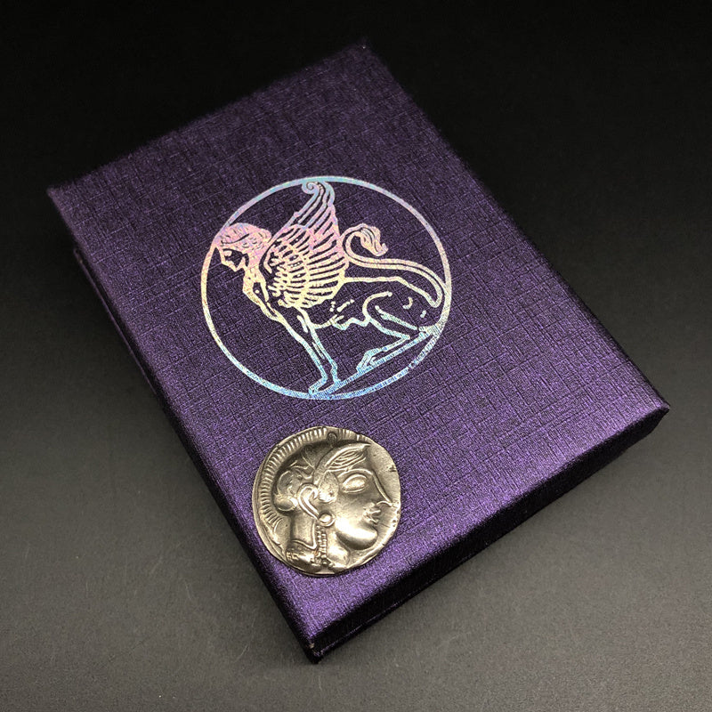 Buy Center Handpicked- Greek Coin Relief Alien Antique Copper Old Silver Commemorative Medal Silver plating with gift box