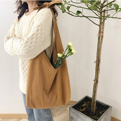 Newly Arrived at Buy Center: Slouchy Single Shoulder Crossbody Canvas Bag Retro Simplicity Yellowbrown M magnetic buckle