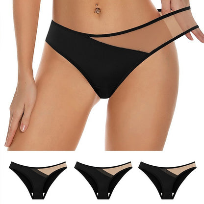 Newly Released at Buy Center: Cutting Mesh Panties Sexy Transparent Seamless Women's Briefs Buttocks Lifting Panties