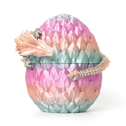 Hot New Items at Buy Center: Print Dragon Ornaments Colorful Movable Crystal Creative Christmas Easter Eggs Candy Color