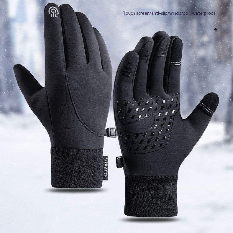 Guantes de ciclismo Otoño e invierno Deportes al aire libre Impermeable Pantalla táctil