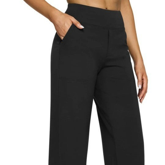 Pocket Knitted Straight High Waist Trousers Buy Center