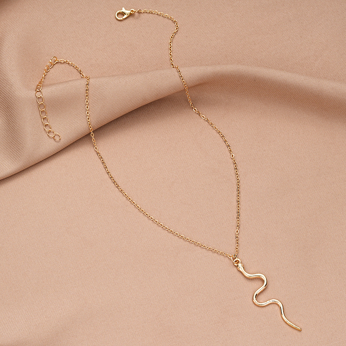 Buy Center Premium-Stylish Graceful Simple Rose Gold Snake Pendant Necklace