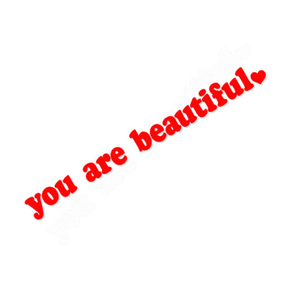 Fresh Arrivals at Buy Center: You Are Beautiful Sport Pvc Vinyl Stickers Red