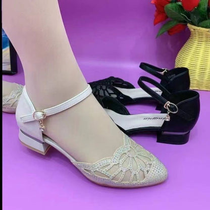 Buy Center Top Rated-Women's Rubber Low-cut Solid Color Low-top Middle Heel Slippers Shoes Beige