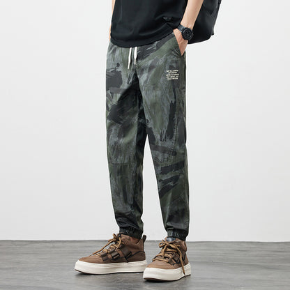 Fashionable All-matching Casual Long Pants Men YYNL2018 Army Green