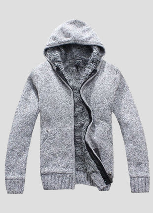 Hooded Korean Slim Fashion Knitted Cardigan Coat