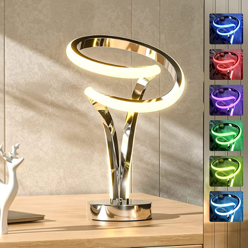 Newly Released at Buy Center: Aluminum Alloy Bar Table Lamp LED Wooden Eye Protection Table Lamp Can Be Used For USB Charging Chroming Colors