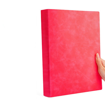 New at Buy Center: Notebook Thickened Notepad Soft Leather Blank Rose Red