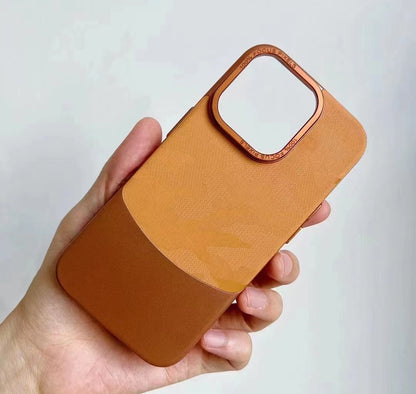 Fresh on the Scene at Buy Center: Phone Case PC Color Matching Camouflage Eyelet Drop-resistant Protective Cover Gold Orange