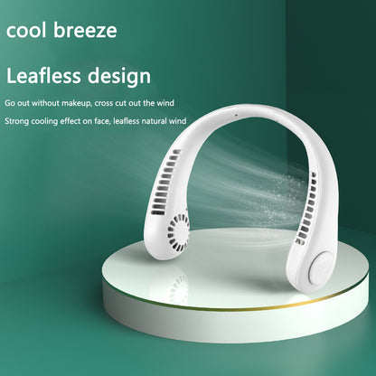 Hanging Neck Fan Portable Cooling Fan USB Leafless 360 Degree Neckband Fan 78 Surround Air Outlets 4000Mah Rechargeable | Home Improvement2 | Buy Center