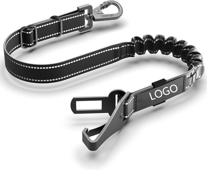 Newly Arrived at Buy Center: Dog Leash Adjustable Telescopic Car Dog Safety Rope Black 2.5x90cm