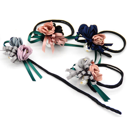 Now Available at Buy Center: aBun Hair Half Bun Pearl Flower Hair Plate Hair Elastic Korean Styling Headdress Hair Accessories