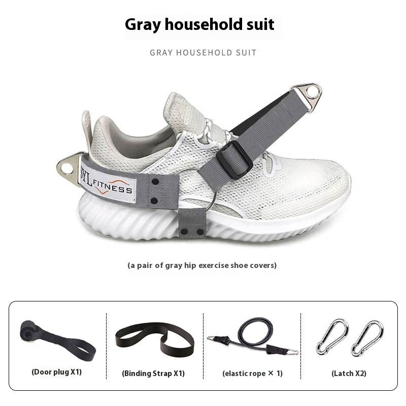 New at Buy Center: Gantry Frame Ankle Buckle Leg Stength Strap Tension Booties Rope Accessories Home Use Set Gray