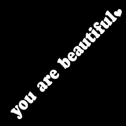 Fresh Arrivals at Buy Center: You Are Beautiful Sport Pvc Vinyl Stickers White