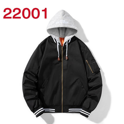 American Street Fashion Hooded Jacket Solid Color Printing Embroidered Baseball Uniform Buy Center