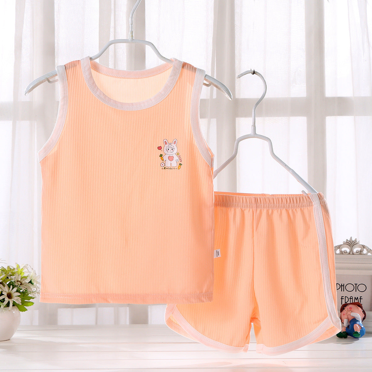 Fresh Arrivals at Buy Center: Children's Quick Drying Clothes Vest Suit Summer Ice Silk Orange