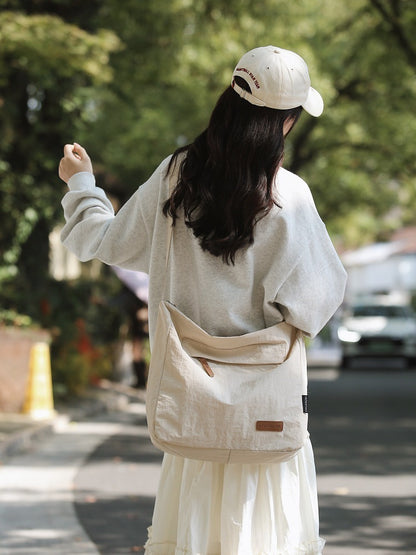 Newly Arrived at Buy Center: Women's Large Capacity Waterproof Oxford Cloth Crossbody Bag Beige