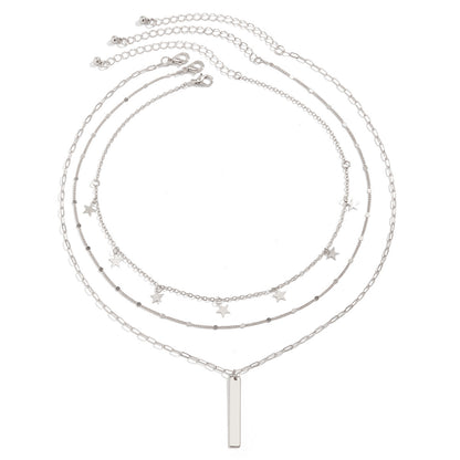 Fresh Arrivals at Buy Center: Women's Simple Slim Chain Multi-layer Imitation Pearl Necklace