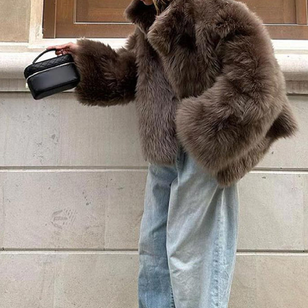 Plush Fur Coat Fashion Casual And Comfortable Eye-catching Warm | Women's Clothing-Outerwear & Jackets-Bas | Buy Center