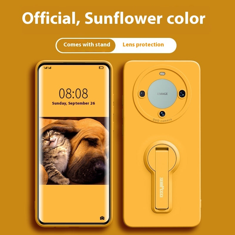 Fresh Arrivals at Buy Center: Soft Silicone Straight Edge All-inclusive Phone Case Sunflower Color