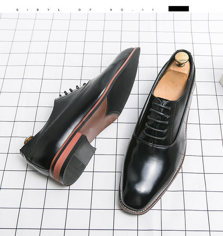 Hot New Items at Buy Center: Men's Formal Leather Lace-up Rubber Sole Business Men's Shoes Gentleman