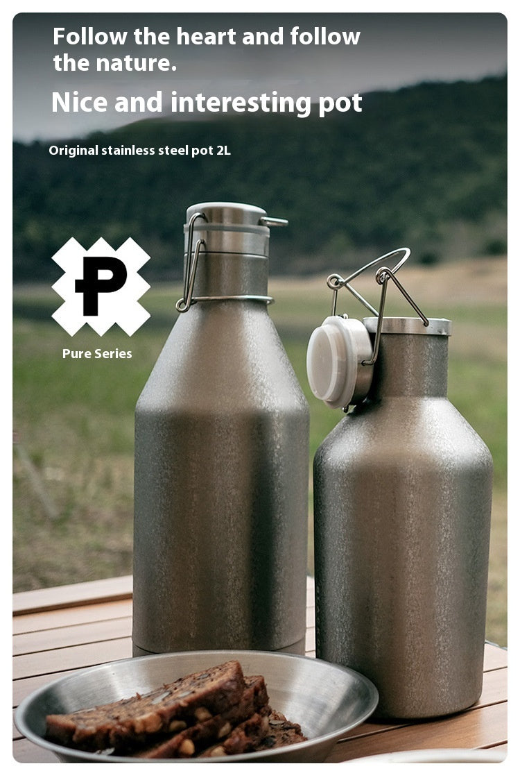 Just Arrived at Buy Center: Large Capacity Outdoor Portable Stainless Steel Thermal Pot