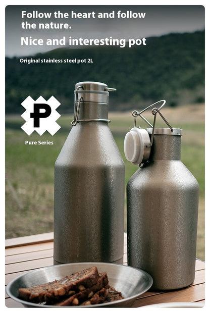 Just Arrived at Buy Center: Large Capacity Outdoor Portable Stainless Steel Thermal Pot