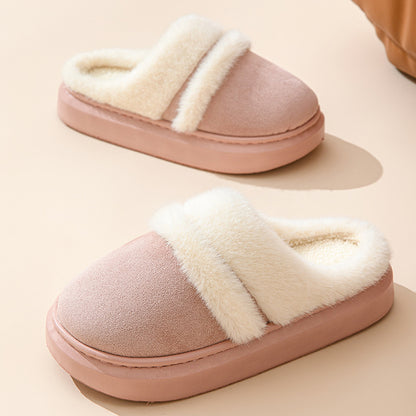 Buy Center Special-Cotton Slippers Women's Thick Bottom Non-slip Indoor Slippers Pink