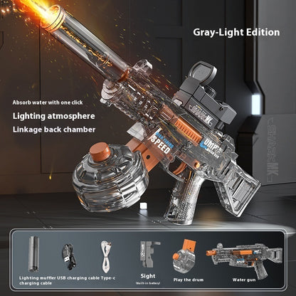 Fresh Arrivals at Buy Center: Light UMP45 Electric Water Gun Large Capacity UMP45 Light Transparent Gray