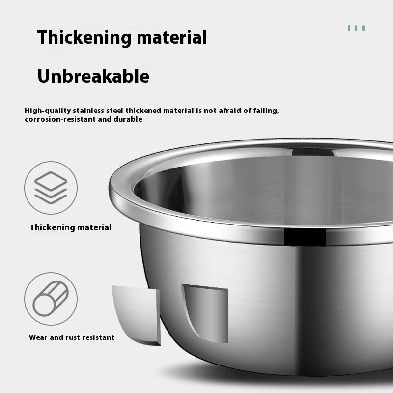 304 Food Grade Stainless Steel Basin Thickened Vegetable Washing Bowl Multi-purpose Buy Center