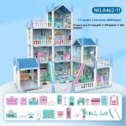 Fresh Arrivals at Buy Center: Girls Playing House Diy Assembled Princess House Villa Toys A46211