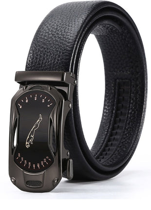 Men's Automatic Leather Buckle Business Belt