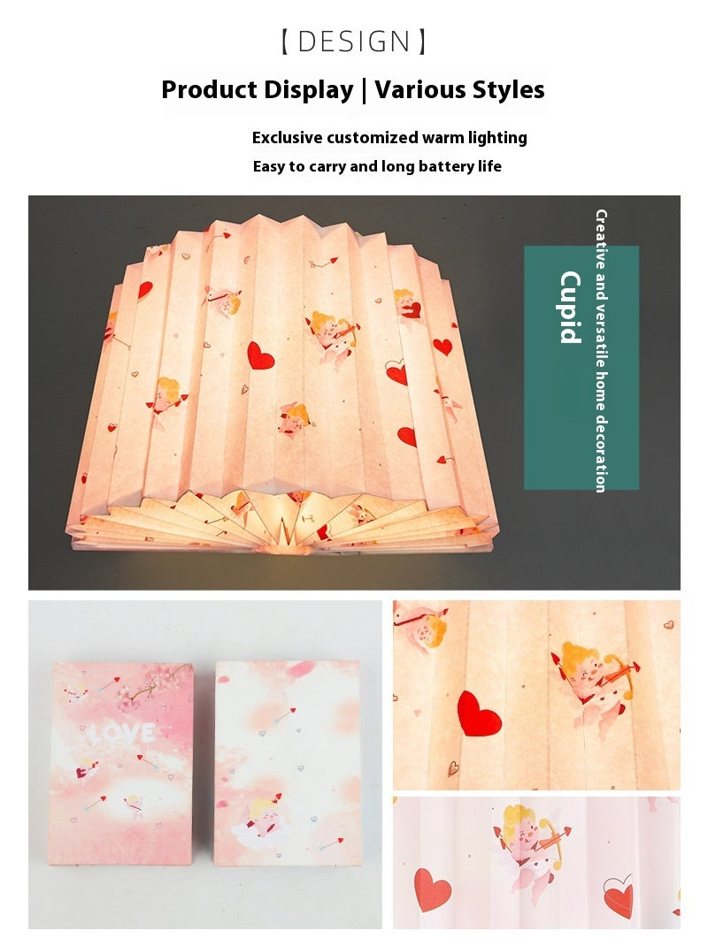 Fresh Arrivals at Buy Center: Folding Book Cultural And Creative Gifts Small Night Lamp Cupid