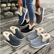 Fleece-lined Thick Plush Warm Plus Size Sewing Cotton Shoes Buy Center