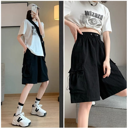 Fresh on the Scene at Buy Center: Women's Casual Sports Loose Wide Leg Middle Pants