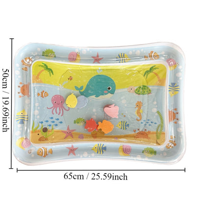 Hot New Items at Buy Center: Children's Inflatable Marine Animal Racket Water Cushion Baby Crawling Racket Water Bag Racket Water Cushion Climbing Pad Q Version Whale Square