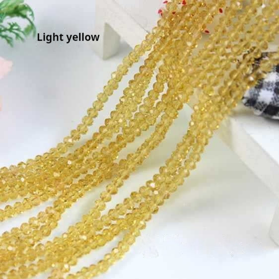 Buy Center Top Rated-Crystal Flat Beads Scattered Beads Bulk Bracelet Knitting Accessories Material Wheel Micro Glass Bead Light yellow