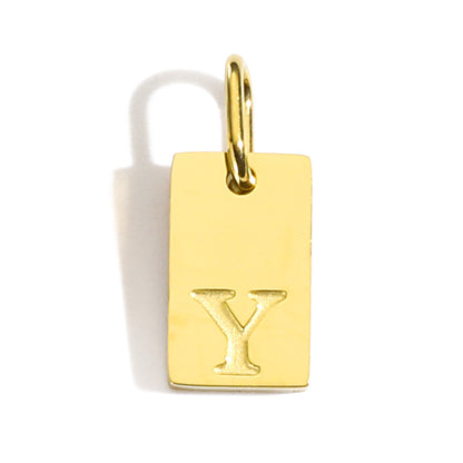 Buy Center Excellence-26 English Letters Pendant Parts Stainless Steel Gold-plated Pendant