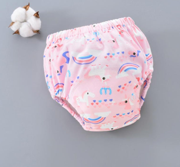 Hot New Items at Buy Center: Baby Training Pants Washable 6-layer Gauze Diaper Cover Rainbow Horse 1PC