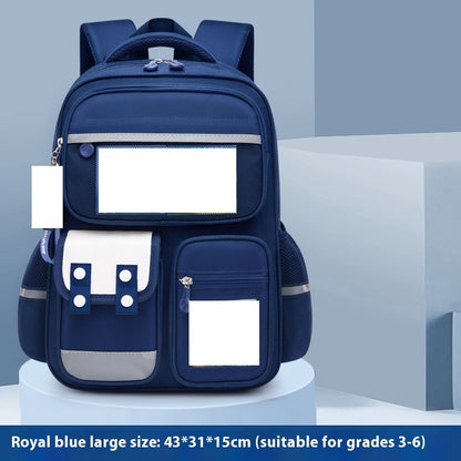 Hot New Items at Buy Center: Backpack Lightweight And Large Capacity Schoolbag Sapphire Blue Large Size Single Schoolbag