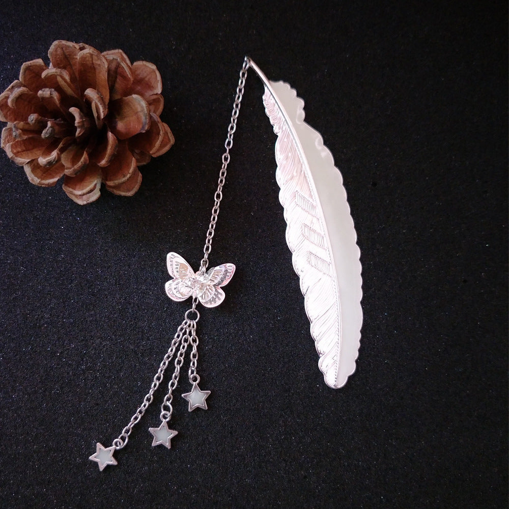 Fresh Arrivals at Buy Center: Luminous Retro Pure Copper Feather Bookmark 1style