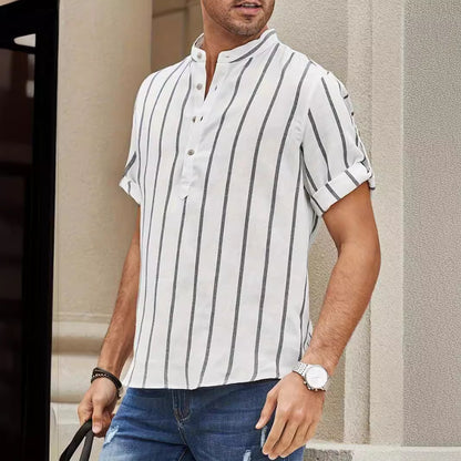 Summer Men's Clothing Short Sleeve Shirt