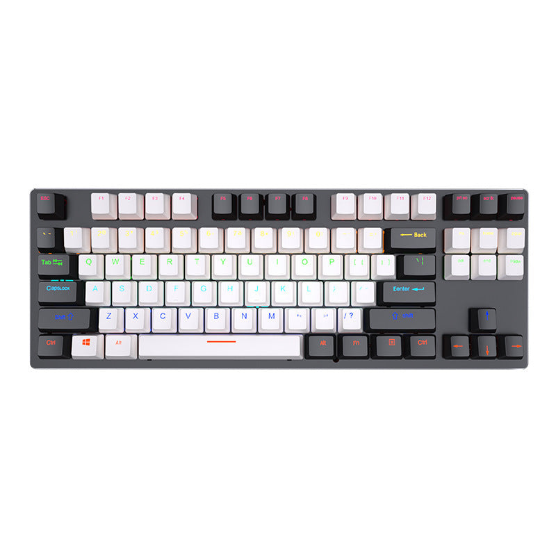 Now Available at Buy Center: Crack K550 Wired Green Axis Office Mechanical Keyboard Black and white