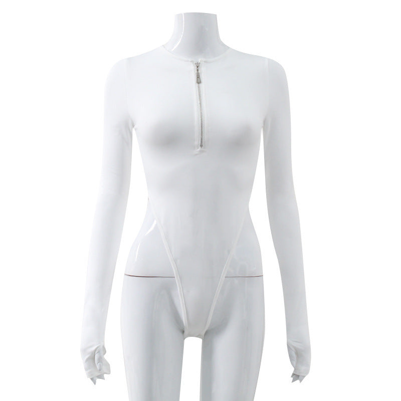 Trending Now at Buy Center: Fashion Personality Slim Fit Jumpsuit Women White