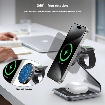 Magsafe Metal Three-in-one Magnetic Wireless Charger | Phones & Accessories1 | Buy Center