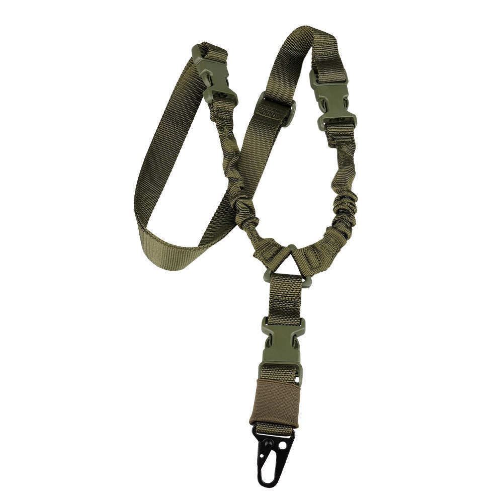 Newly Released at Buy Center: Single Point Tactical Strap Real CS Tactical Harpoon Line Military Fans Outdoor Crossbody Safety Rope Green