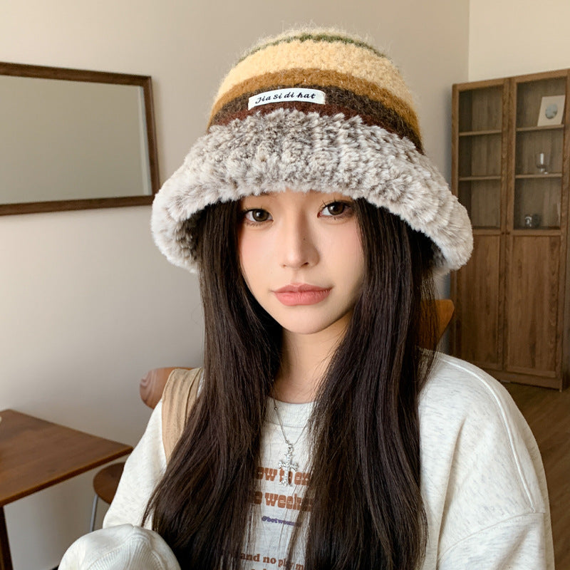 Autumn And Winter Dopamine Knitted Wool Cap Women's Warm Korean Style Buy Center